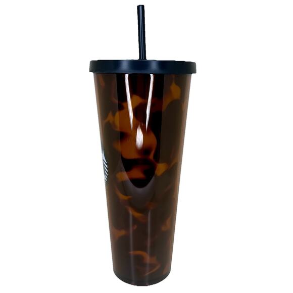 NEW Starbucks Venti Tortoise Shell Tumbler 24oz Brown Mocha VERY RARE 2019 - Picture 2 of 7